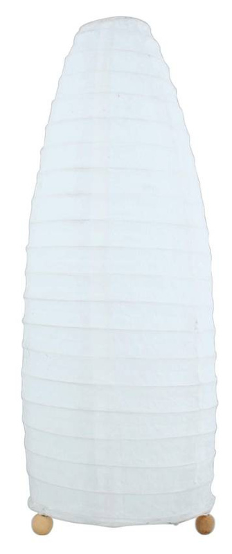 Biała lampa stołowa do salonu z papierowym kloszem PAPIRUS E14