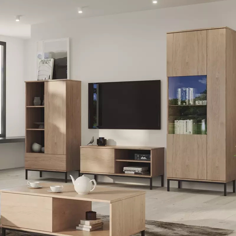 Meble w stylu loft QUARTE Dąb Hikora