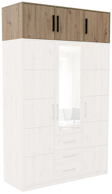 Nadstawka na szafę 150 cm KODA dąb artisan