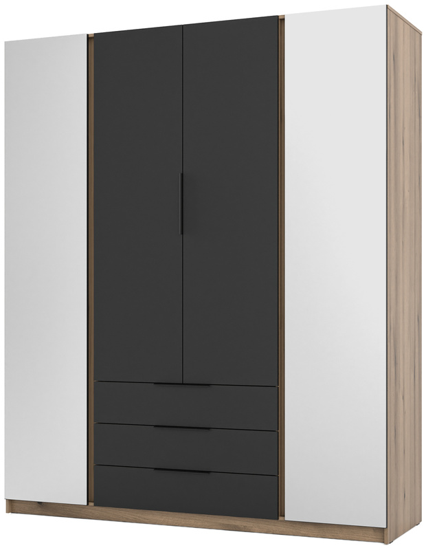 Pojemna szafa z lustrem i szufladami do sypialni 200 cm KARAT