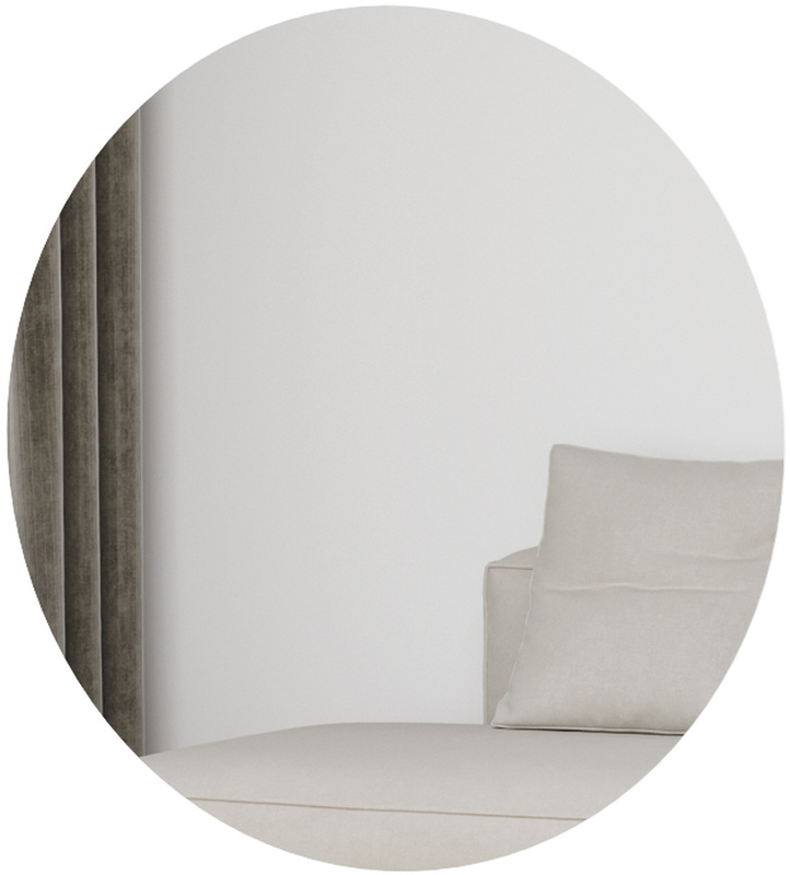 Lustro ścienne do przedpokoju 75 cm x 75 cm z oświetleniem