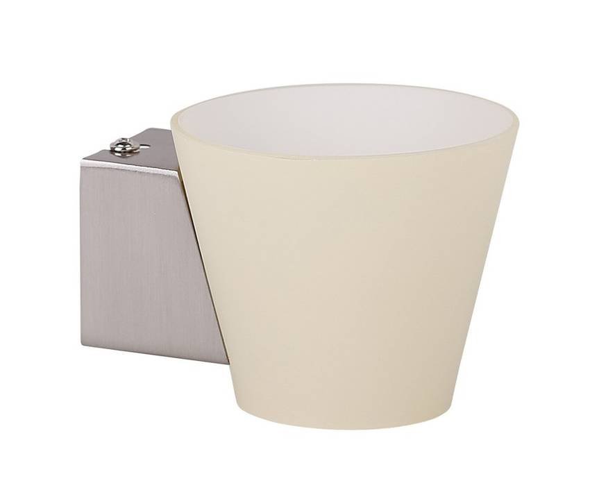 Biały kinkiet ścienny stożek szklany do salonu SIMONET 1-punktowy