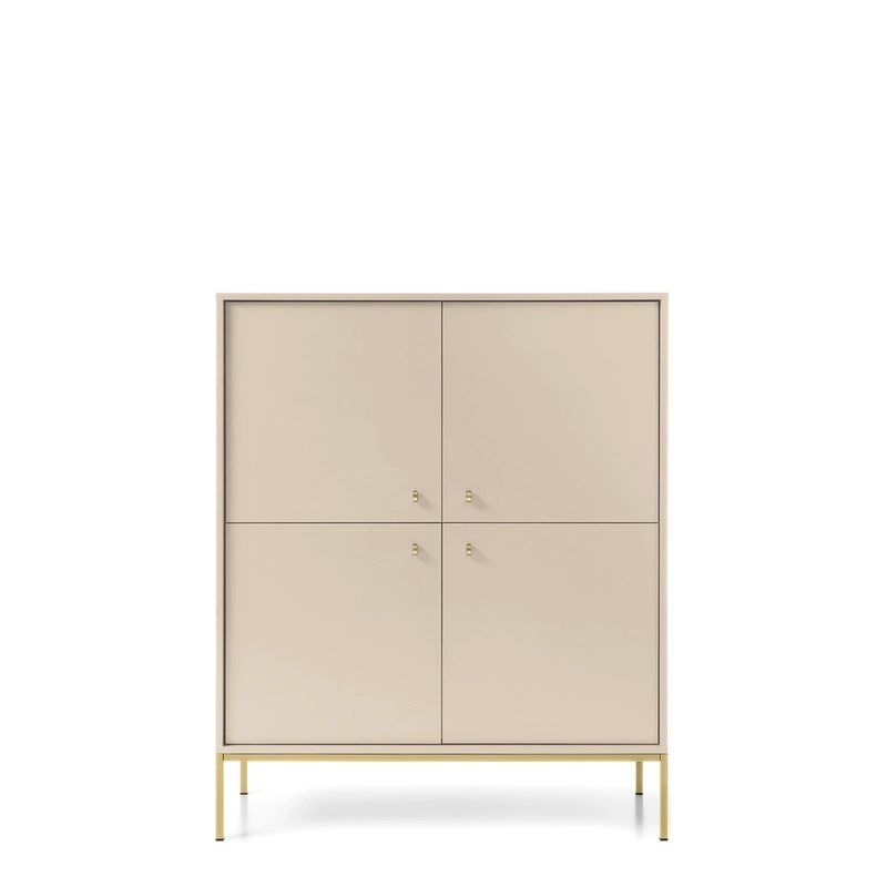 Komoda do salonu nowoczesna MONTI beż złoty