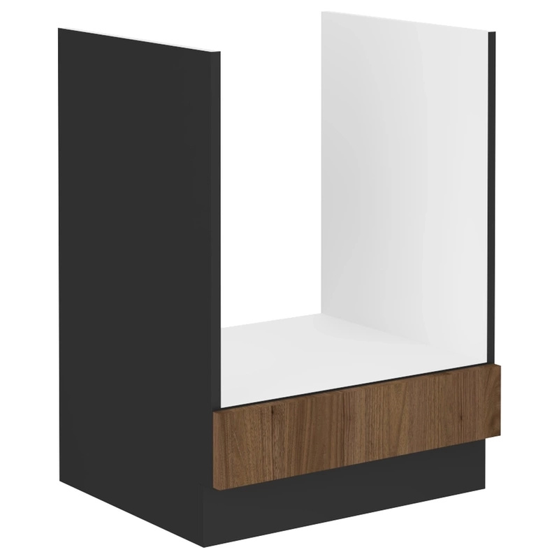 Szafka kuchenna pod zabudowę kuchenki 60 cm MARGARET orzech okapi