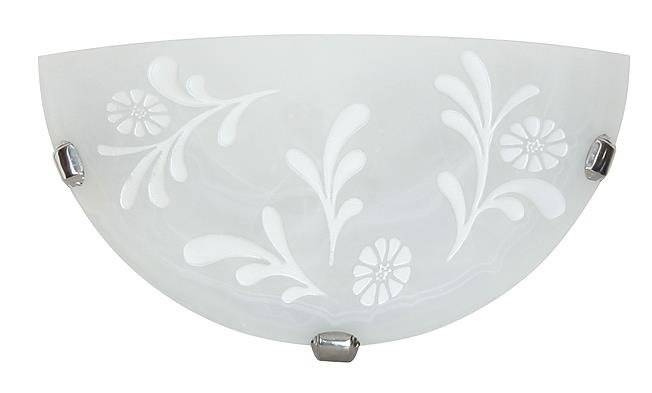 Srebrny plafon sufitowy 30 cm do salonu ITAKA metal szkło