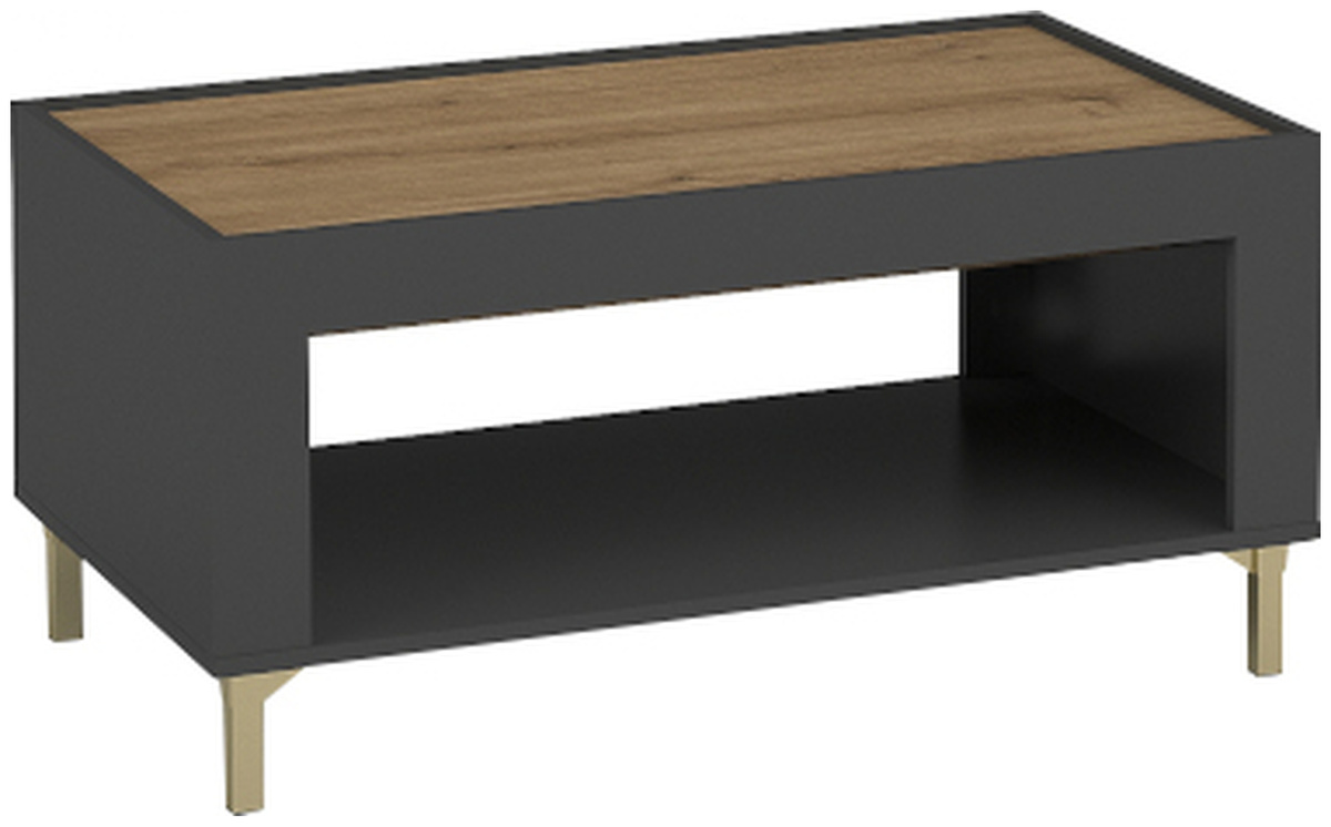 Nowoczesny czarny stolik kawowy do salonu 55x97 cm MISTY