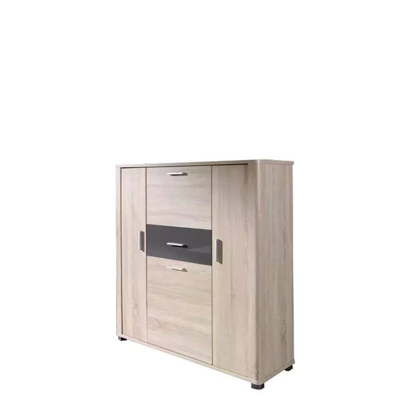 Duża pojemna komoda do salonu dąb sonoma 127 cm FULL