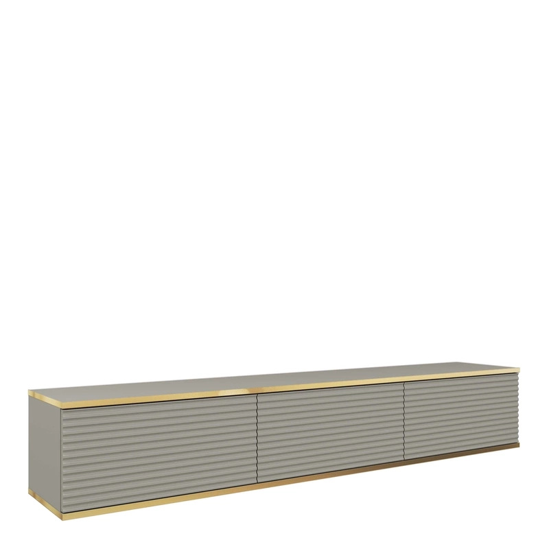 Szara wisząca szafka RTV 175 cm MDF ORVIETO