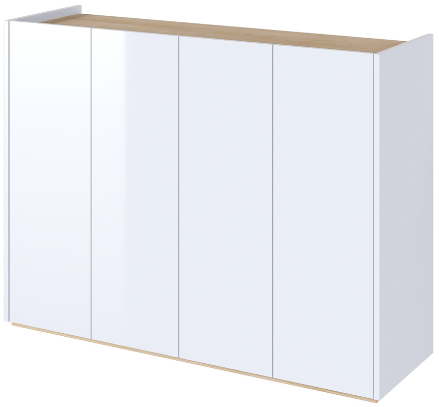 Nowoczesna komoda do salonu biały połysk 126 cm EASY EA-02