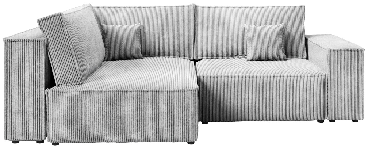 Szary narożnik sztruksowy do salonu PEDRO DUO