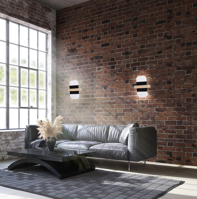 Czarny kinkiet LED zintegrowany do salonu APRIL metal tworzywo