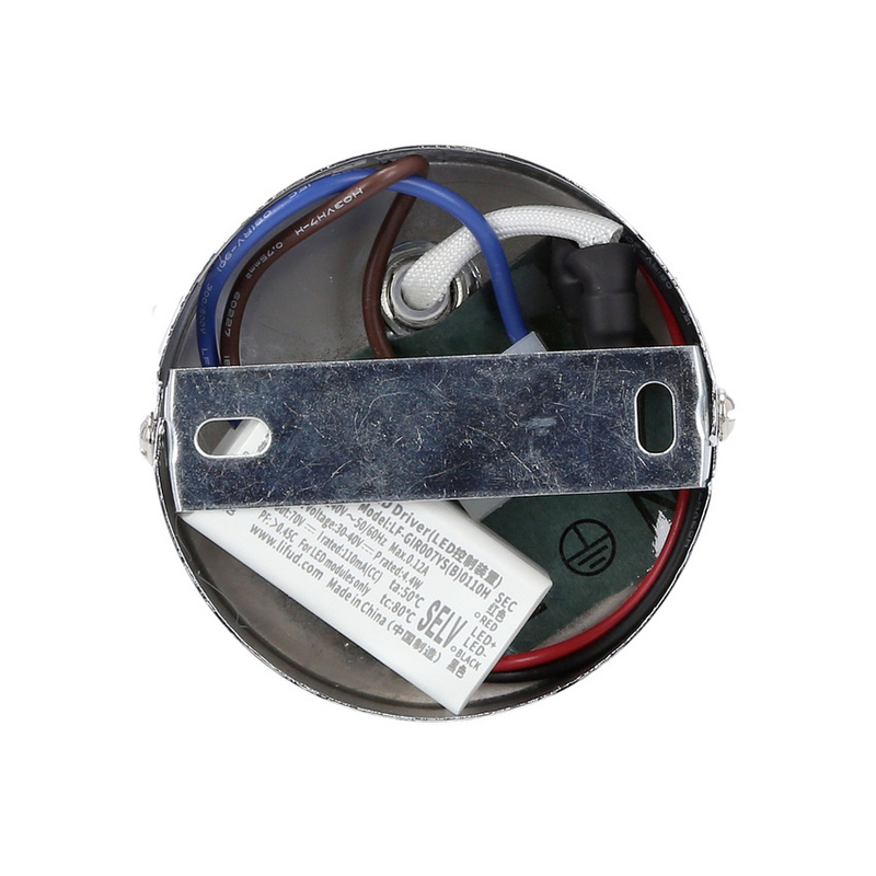 Srebrny kinkiet ścienny LED zintegrowany do salonu THEMA metal