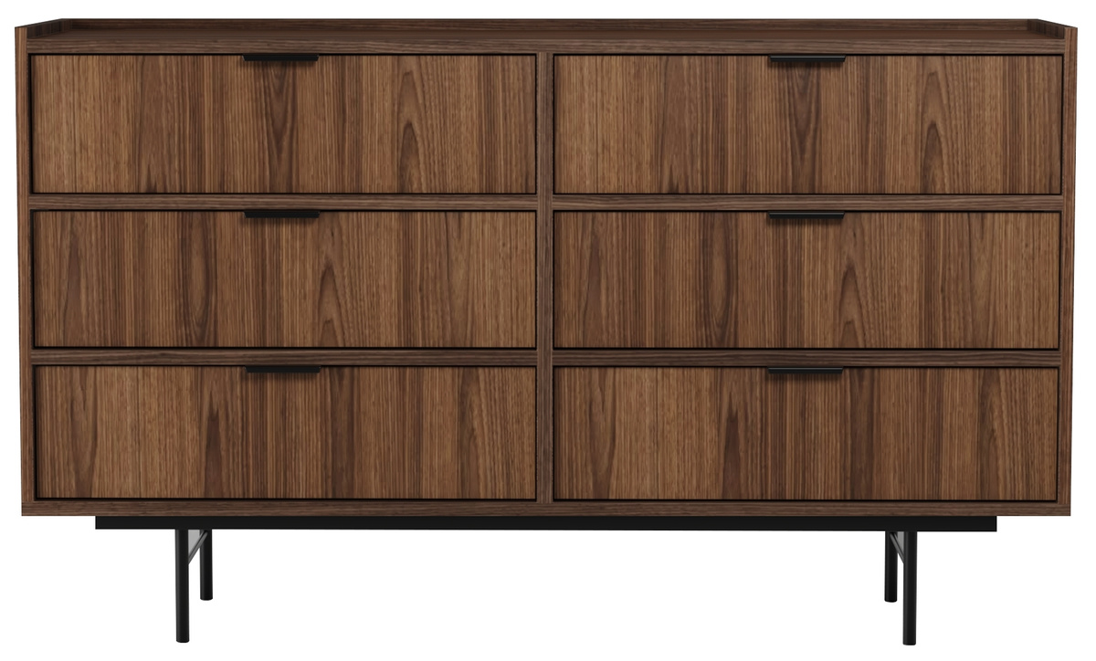 Komoda z szufladami do salonu 150 cm ELVIO orzech warmia