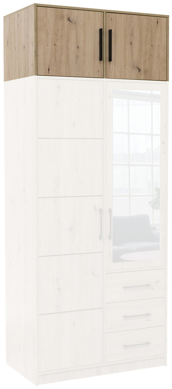 Nadstawka na szafę 100 cm KODA dąb artisan