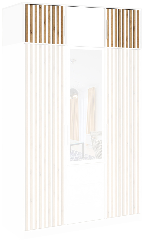 Nadstawka do szafy trzydrzwiowej 150 cm BILL biała