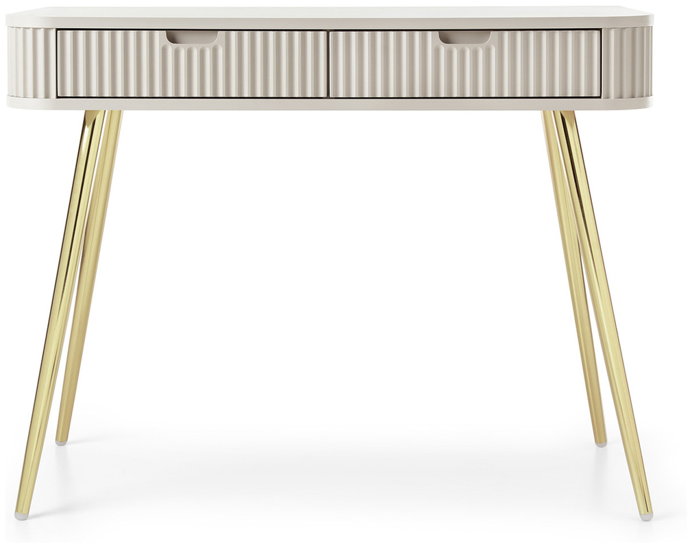 Kaszmirowa toaletka z szufladami 103 cm ZENIT frezowane fronty