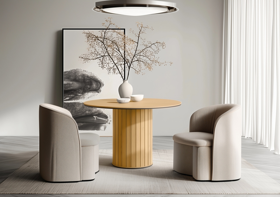 Stół okrągły do salonu ROTTO dąb vincenza