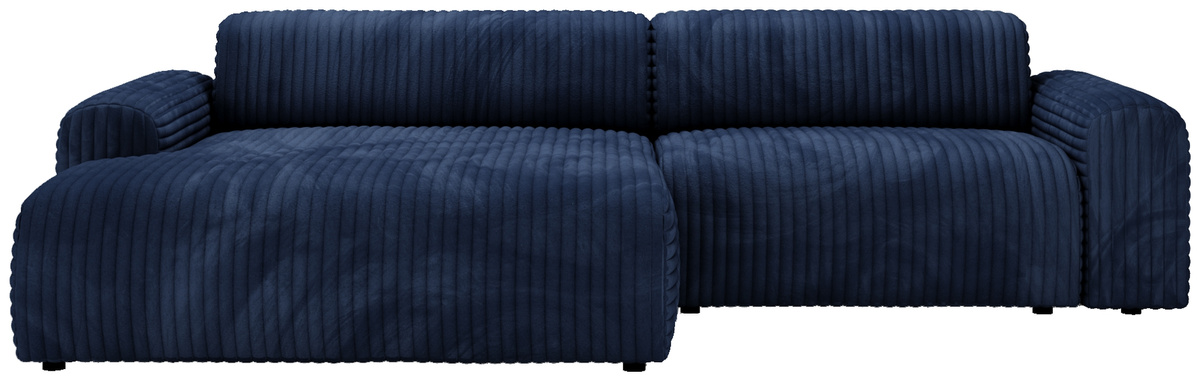 Granatowy narożnik sztruksowy do salonu SEFO