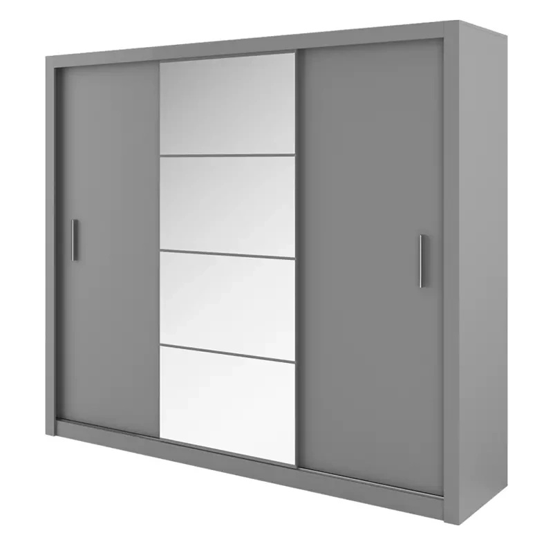 Pojemna szafa przesuwna z lustrem 250 cm do sypialni IDEA