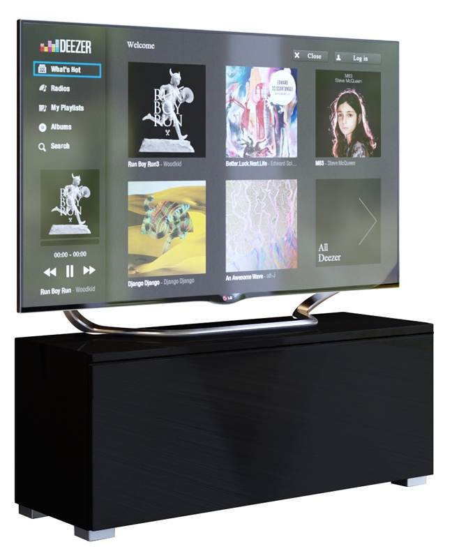 Czarna szafka pod telewizor 105 cm PREMIUM