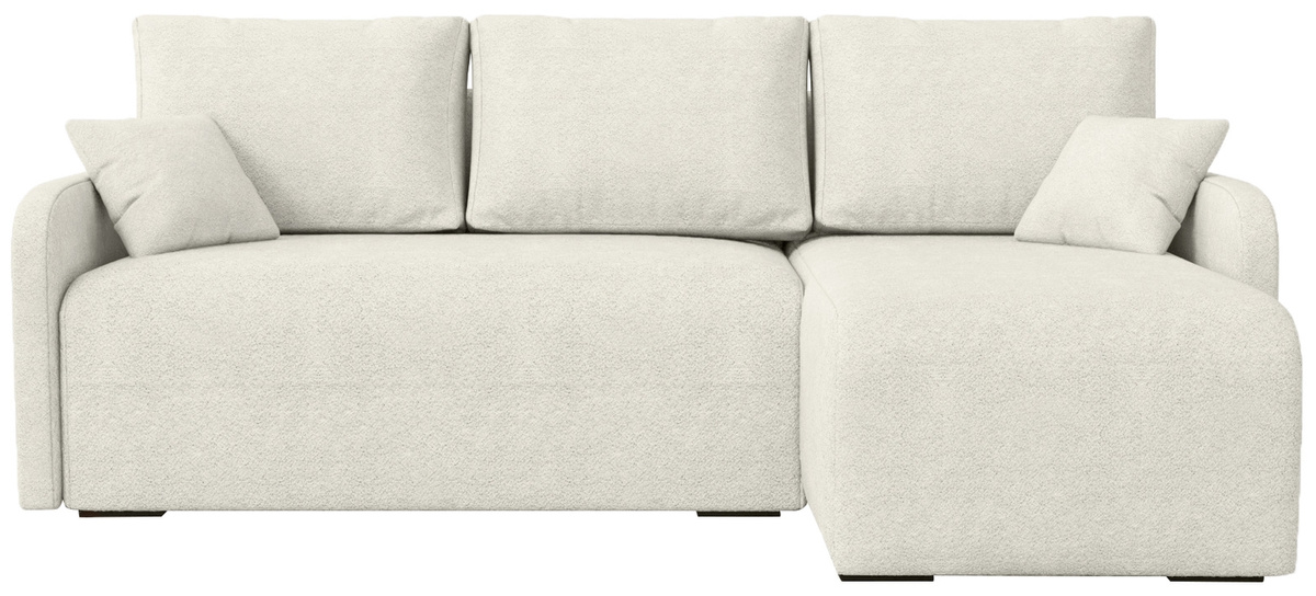 Kremowa rogówka z funkcją spania i pojemnikiem boucle MALEN