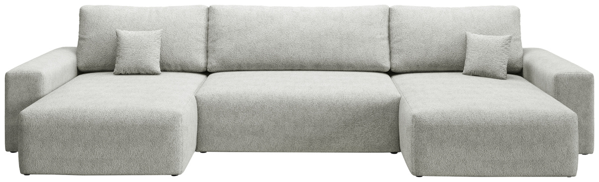 Szary rozkładany narożnik do salonu w kształcie U CAMILO