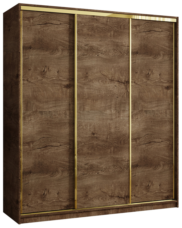 Szafa do sypialni z szufladami 180 cm GOLD NEW dąb lefkas