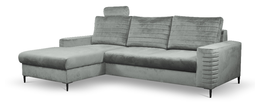 Szary nowoczesny narożnik narożnik do salonu CASTI