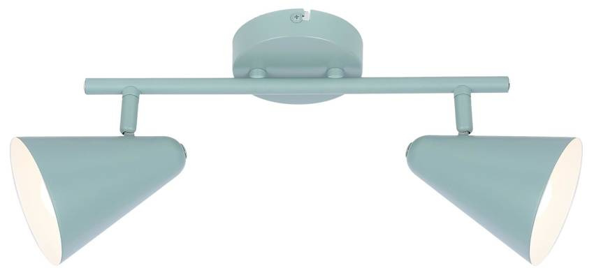 Szary kinkiet nad lustro do łazienki 2-punktowy AMOR metal