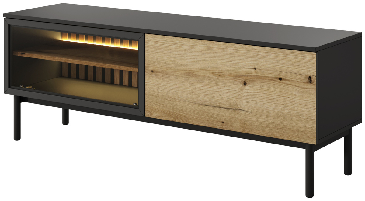 Loftowa szafka RTV 150 cm na nóżkach do salonu LARINO