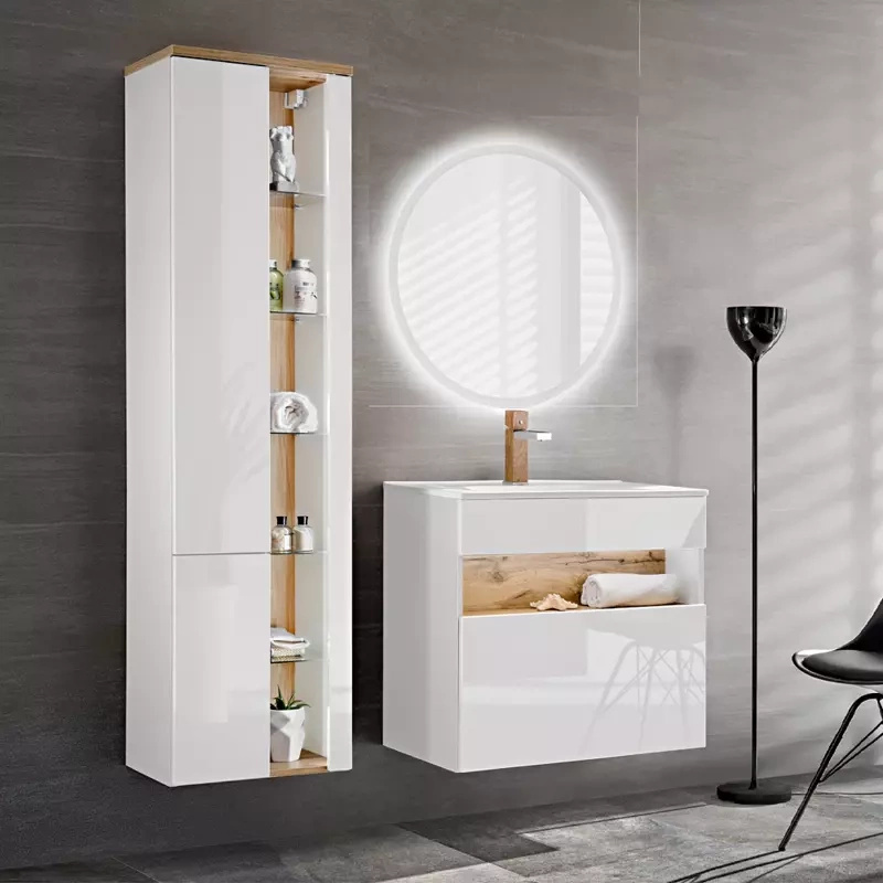 Zestaw białych mebli łazienkowych BELASSO