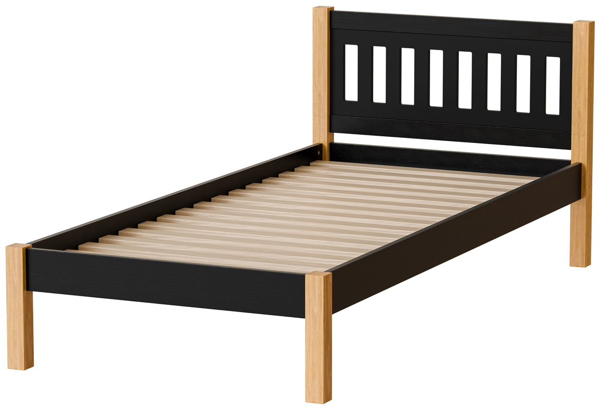 Drewniane nowoczesne łóżko jednoosobowe 90x200 cm GALANT