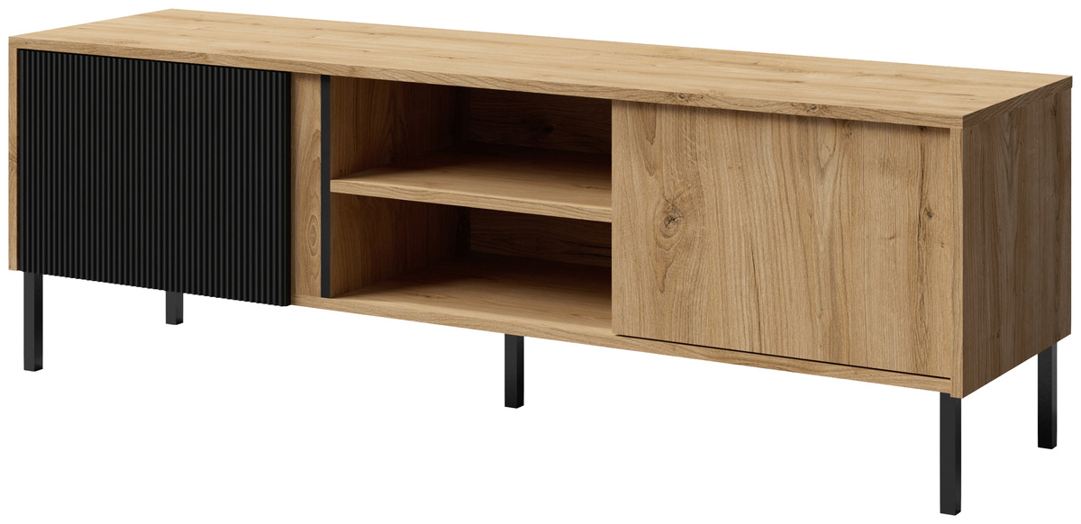 Nowoczesna szafka RTV z lamelami 150 cm MALEZJA