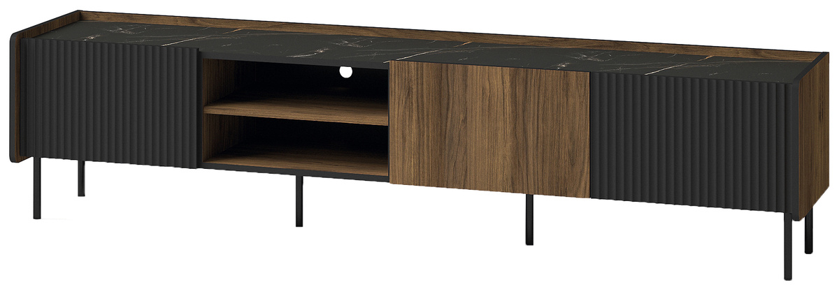 Trzydrzwiowa szafka RTV do salonu 200 cm PINNACLE