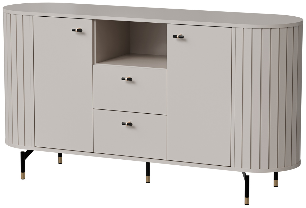 Nowoczesna komoda z szufladami 150 cm do salonu ZELDA cashmere