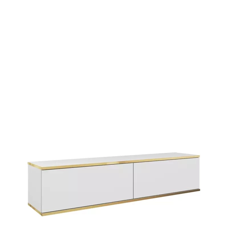 Biała szafka RTV 135 cm ORVIETO