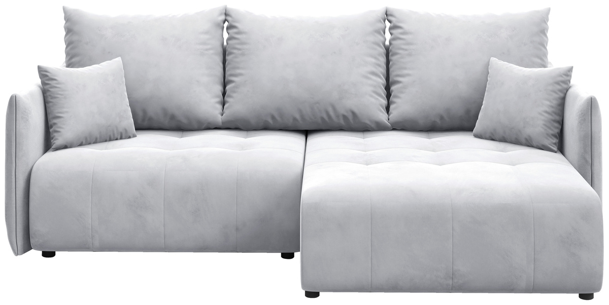 Rozkładany narożnik do salonu z funkcją spania szary HUDSON