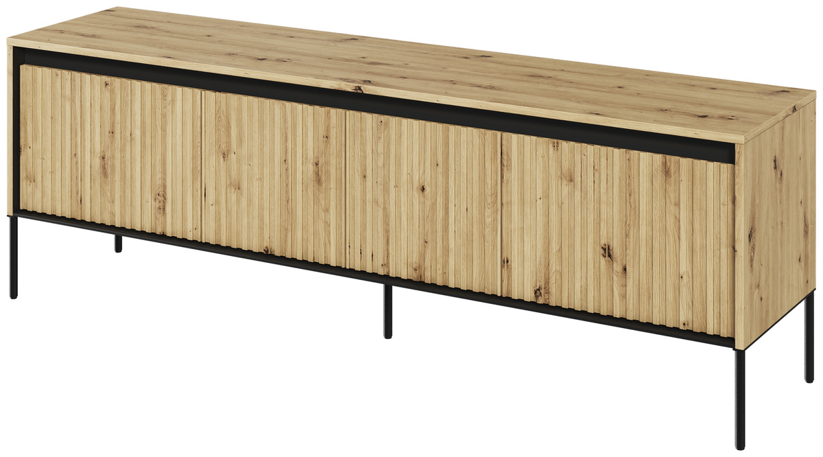 Czterodrzwiowa szafka RTV z frezowanymi frontami 167 cm TREND