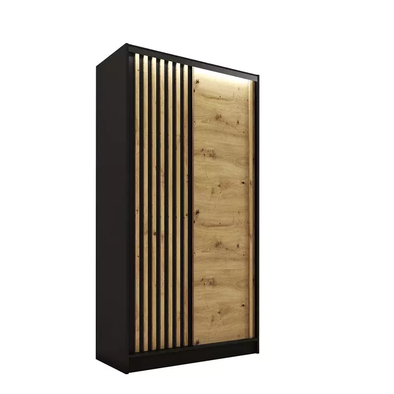 Szafa 100 cm z lamelami LAMEL 3D dąb artisan