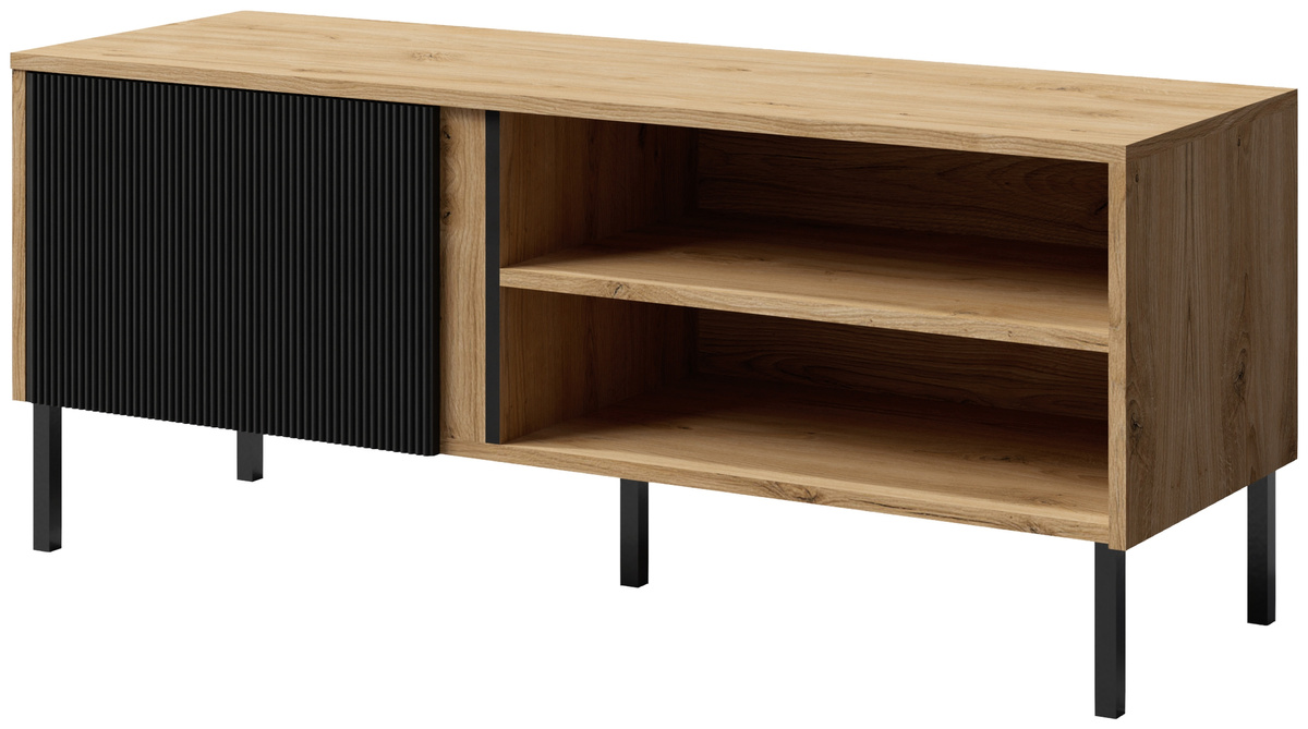 Nowoczesna szafka RTV z lamelami do salonu 120 cm MALEZJA