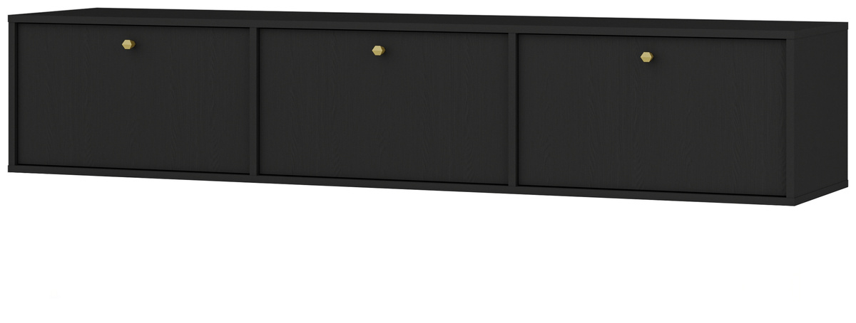 Wisząca szafka RTV pod telewizor 180 cm TOKEN czarny
