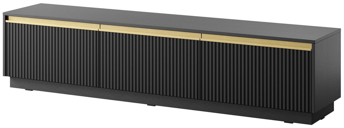 Czarna nowoczesna szafka RTV pod telewizor 180 cm RAVO