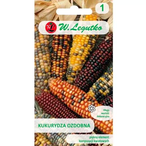 1 szt, Kukurydza ozdobna, mix - Nasiona: Ilość w opakowaniu: 5 g