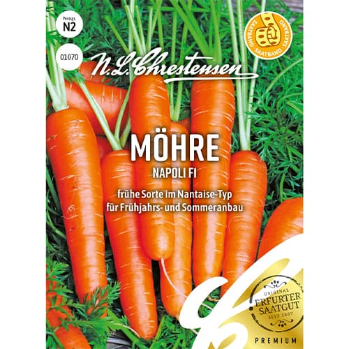 Marchew Napoli F1 - Nasiona. Ilość w opakowaniu: 1 opak - GradinaMax