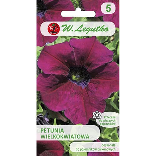 1 szt, Petunia ogrodowa wielkokwiatowa wiśniowa - Nasiona: Ilość w opakowaniu: 0.01 g