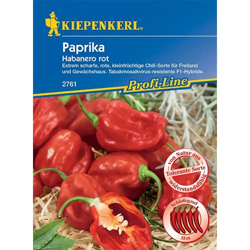 Papryka ostra chili Habanero rot F1 - Nasiona: Ilość w opakowaniu: 1 opak - GradinaMax
