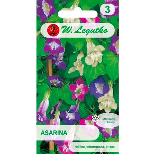 1 szt, Asarina, mix - Nasiona: Ilość w opakowaniu: 0.03 g