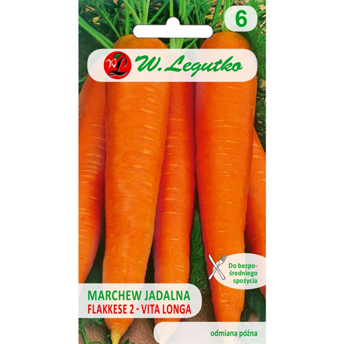 1 szt, Marchew jadalna Flakkese 2 - Nasiona: Ilość w opakowaniu: 2 g