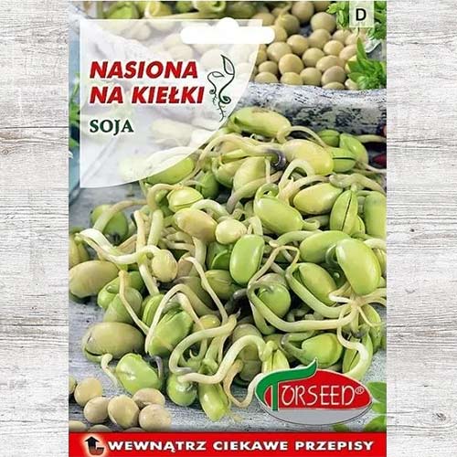 1 szt, Soja, nasiona na kiełki - Nasiona: Ilość w opakowaniu: 30 g