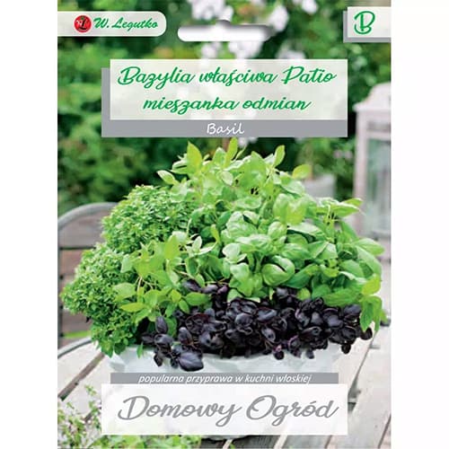1 szt, Bazylia Patio, mix odmian - Nasiona: Ilość w opakowaniu: 0.5 g